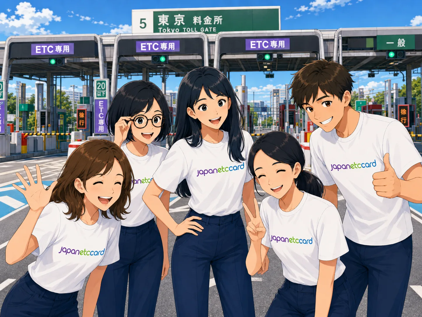 At the Tokyo toll gate — where ETC traffic flows daily.